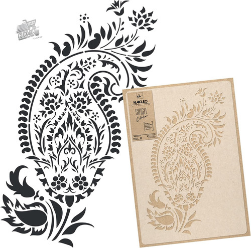 Stencil parete grandi fiori - stencil,