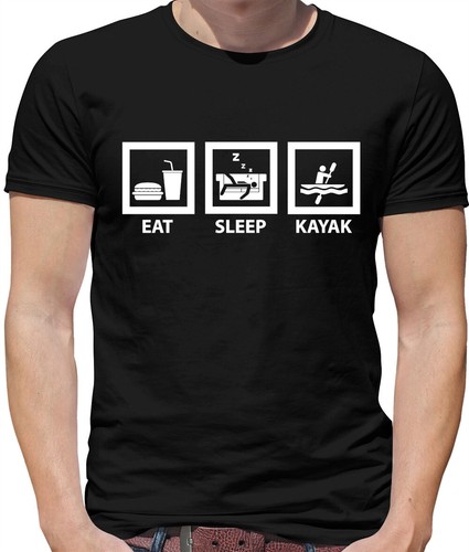Eat sleep kayak maglietta - -,