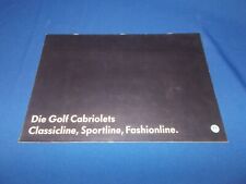 727) VW Golf Cabriolets Classicline Sportline Fashionline foto depliant pubblicità
