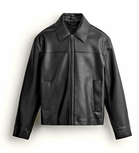 Giacca biker uomo pelle nera