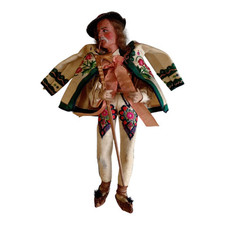 *HH* Antica Bambola Pastorello Statua Pastore Artigianale Marionetta Folk Doll