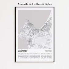 Stampa mappa Monterey City