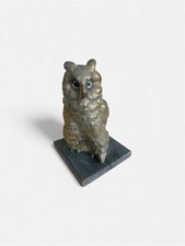 Scultura Gufo in Ottone con