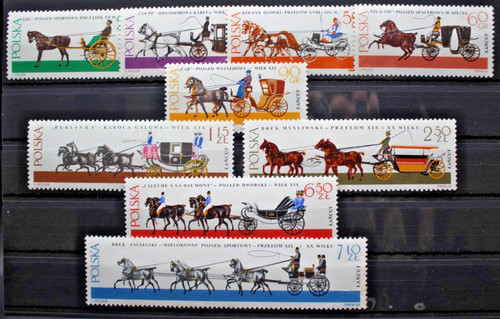 Polonia 1965 carrozze cavalli - 1965,