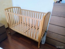 Lettino Pali Ciak color legno + materasso