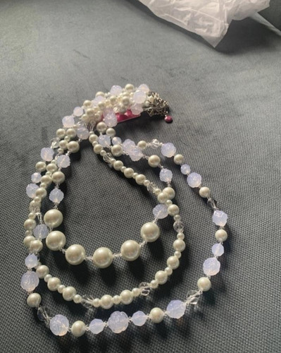 Collana camomilla perle bianco - collana,