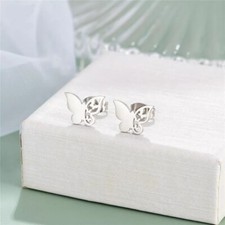 Orecchini Farfalla Portafortuna piccoli 9 mm X 8 mm Argento Donna bigiotteria