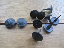 Confezione 10 chiodi borchie porta fabbro FERRO FORGIATO A MANO old vintage retrò rustico