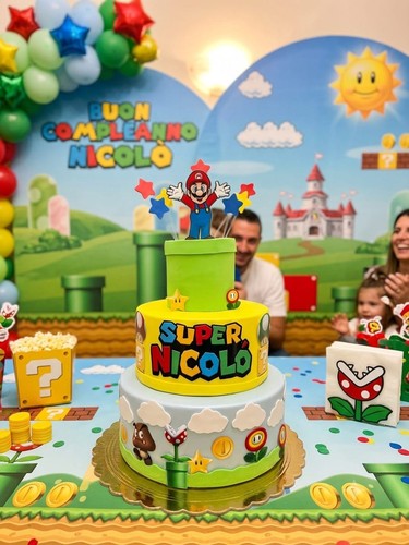 Torta scenografica super mario - torta,