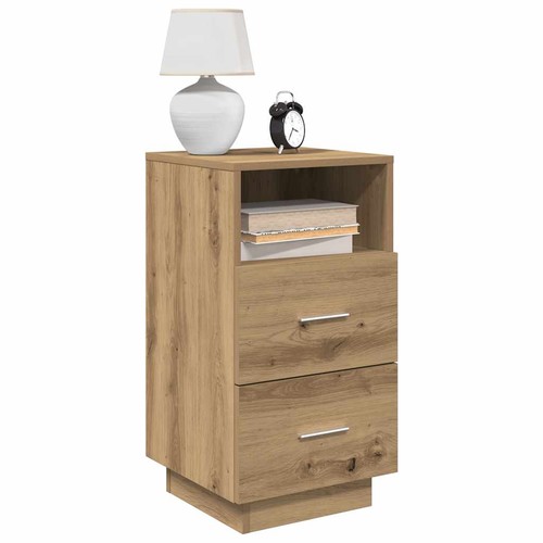 Comodino con cassetti rovere - comodino,