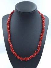 collana donna vero corallo rosso Scuro di Sardegna naturale e argento 925 