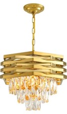 Lampadario cristallo oro, luci