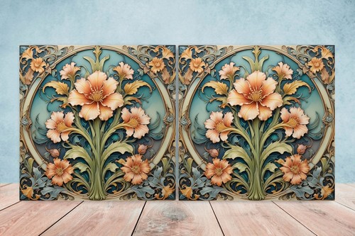 Piastrelle ceramica fiori art - piastrelle,
