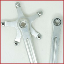 NOS ZEUS CRIERIUM GRAN SPORT GUARNITURA 170 VINTAGE OLD SQUARE CONO PEDIVELLA BRACCI