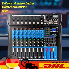 8-Kanal Audiomischer Digital Mischpult DJ für Karaoke USB Audio Mixing Console