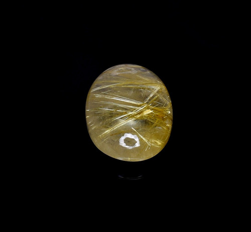 Quarzo rutilato ovale cabochon
