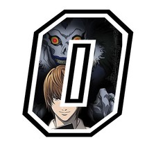 Adesivo Numero da 0 a 9 - DEATH NOTE LIGHT RYUK - Auto Moto Motocross Bici Gara