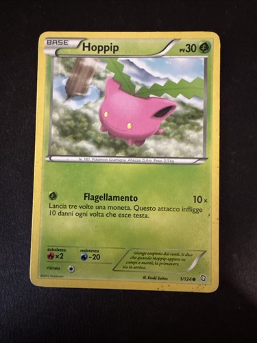 Carta pokemon hoppip 124 - hoppip, 1/124