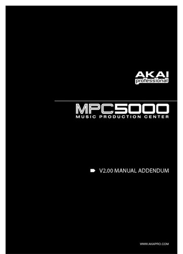 Akai mpc5000 manuale - mpc5000,