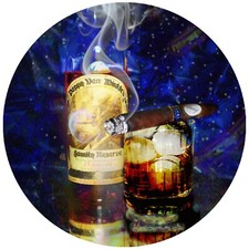 Adesivo peel and stick 4 pollici Pappy Van Winkle's e Davidoff Royal Cigar