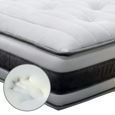 Materasso MATRIMONIALE SUPER COMFORT 25 cm  topper memory rimovibile antiacaro