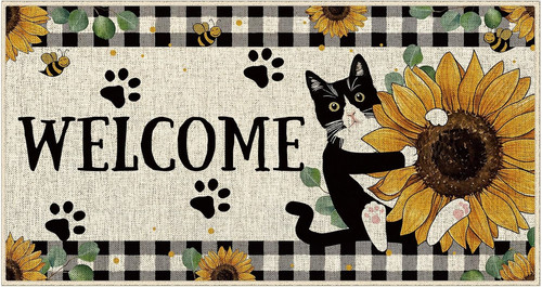 Zerbino welcome cat girasole - welcome,