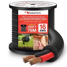 Nakamichi 16/2 (250 piedi) a parete e sepoltura diretta (valutazione UL CL2 CL3) 16AWG 