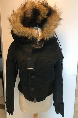 Dsquared2 crop jacket hooded