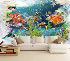 Carta da parati 3D Fish Bubble