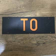 AUTO EPOCA ANNI 70/80 SIGLA ARANCIONE TARGA TO - Torino