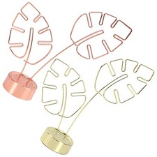  2PCS Clip Porta Carte Segnaposto - Supporto Porta Memo - Forma Foglia Appunti Immagini