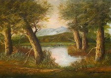 Quadro Paesaggio 50x70 Olio Su Tela