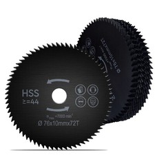 kit 10 dischi da taglio 76mm per smerigliatrice 10mm disco seghettato per legno