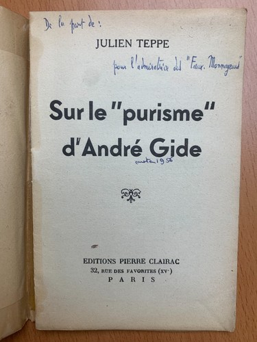 Sur purisme d - le, d'andré