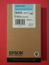 08-2023 NUOVO 220ml ORIGINALE EPSON T6035 CIANO CHIARO K3 INCHIOSTRO PRO 7800 9800 7880 9880