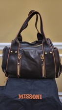 MISSONI Brown Leather Satchel