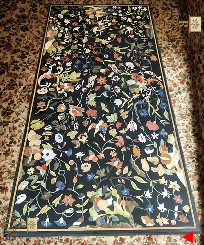 Tavolo intarsiato marmo - tavolo, in