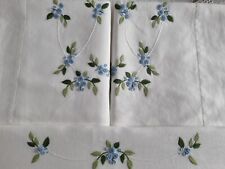 Spettacolare Lenzuolo puro lino bellora con ricamo a mano in punto vapore