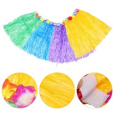4 pezzi di gonne per feste hawaiane in plastica per costumi a tema Hawaii