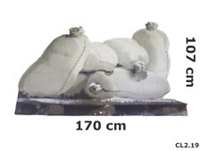 FONDALE SCENOGRAFIA TEATRALE ANTICA DIPINTA MANO CARTA SACCHI FARINA CL2.19