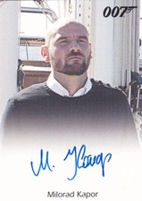 Carta autografa James Bond Full Bleed Milorad Kapor come scagnozzo di Silva