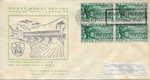 Italia fdc venetia 1948 - venetia,