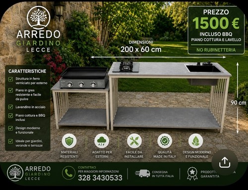 Cucina esterno 200x60 in - cucina,