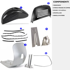 SCUDO PEDANA PER VESPA 50 N L R LISTELLI GOMMA, PARAFANGO,SPORTELLO E NASELLO