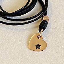 Dodo Pomellato Collana Ciondolo Cuore Oro Rosa Brillante Nero Granello Oro Rara 