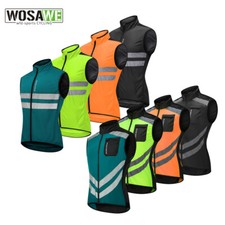 WOSAWE Hi-Viz Gilet Ciclismo Alta Visibilità Running Gilet Giacca a Vento Riflettente