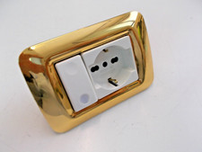 GEWISS 22663 TOP SYSTEM PLACCA 3P ORO LUCIDO