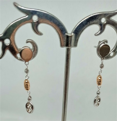 Orecchini pendenti oro bianco - orecchini,