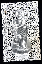 Image pieuse  dentelle canivet