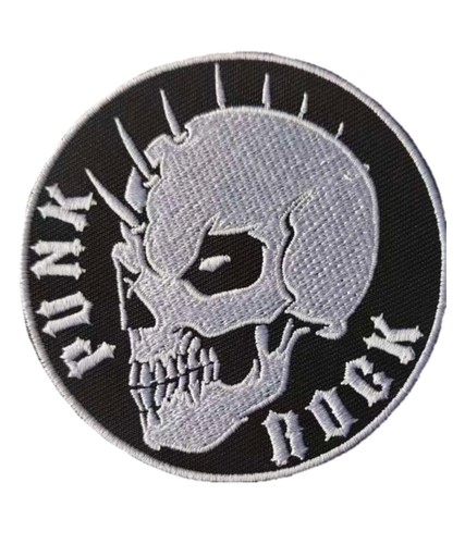 Toppa ricamata teschio punk
